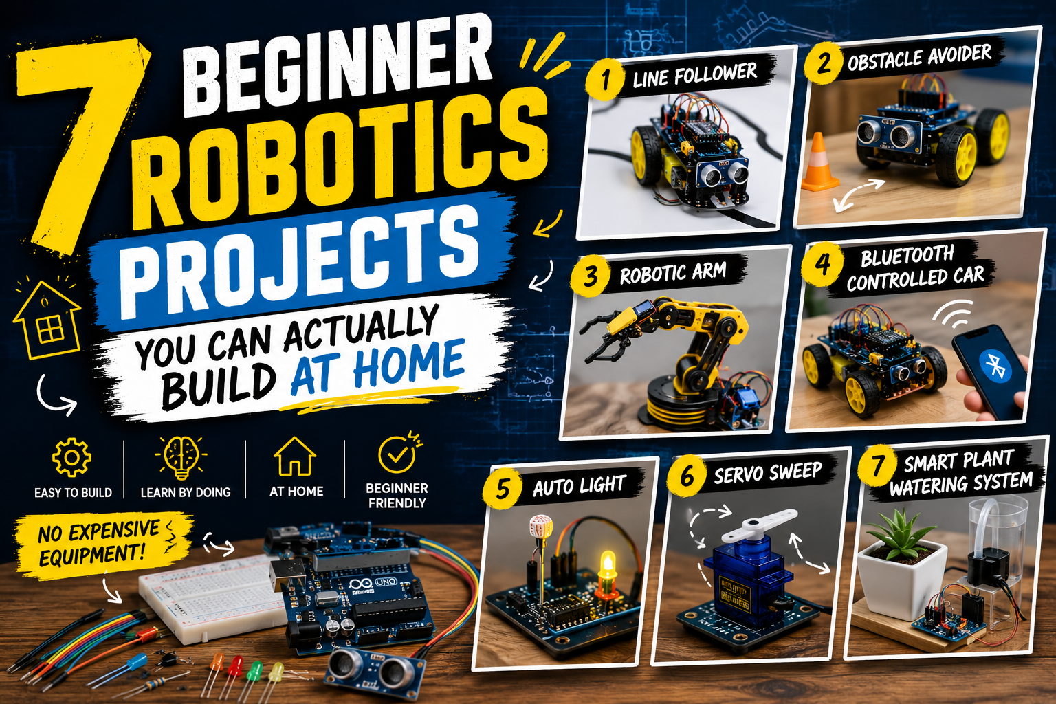 7 Beginner Robotics Projects You Can Actually Build at Home